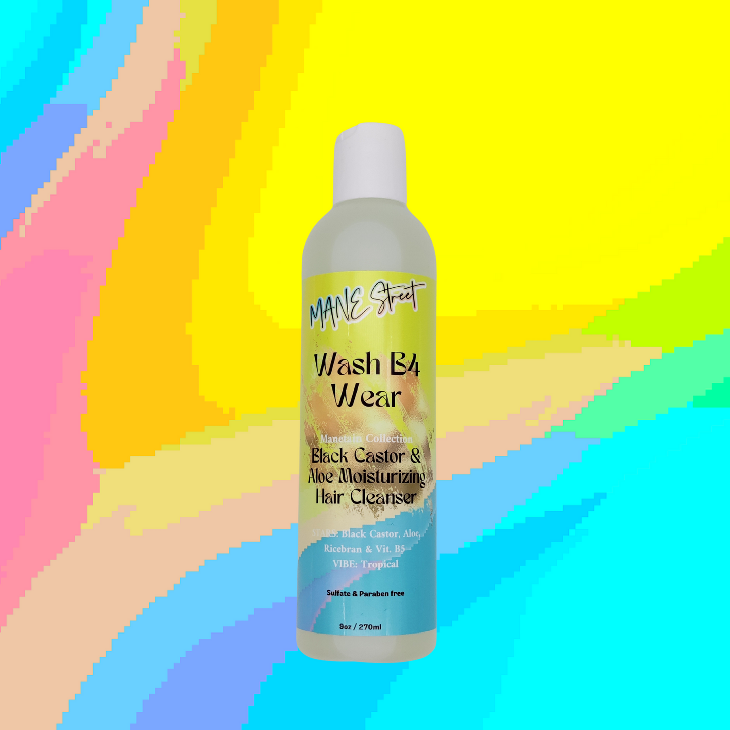 Wash B4 Wear - Nettoyant pour cheveux au ricin noir et au karité